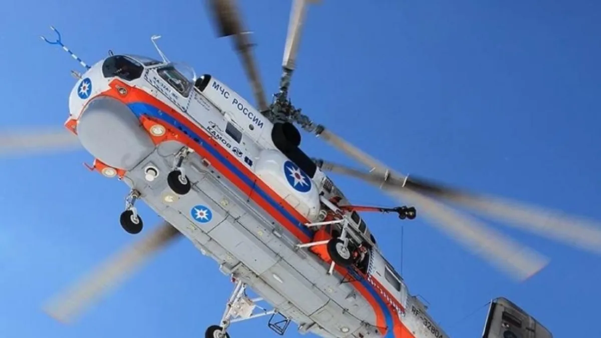 У Росії гелікоптер МНС РФ впав у озеро